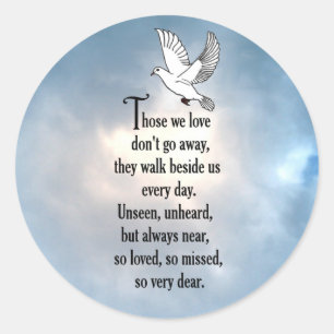 Sticker Rond Poème "So Loved"