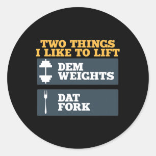 Sticker Rond Poids Dem Et Chemise De Fourche Dat Pour La Constr