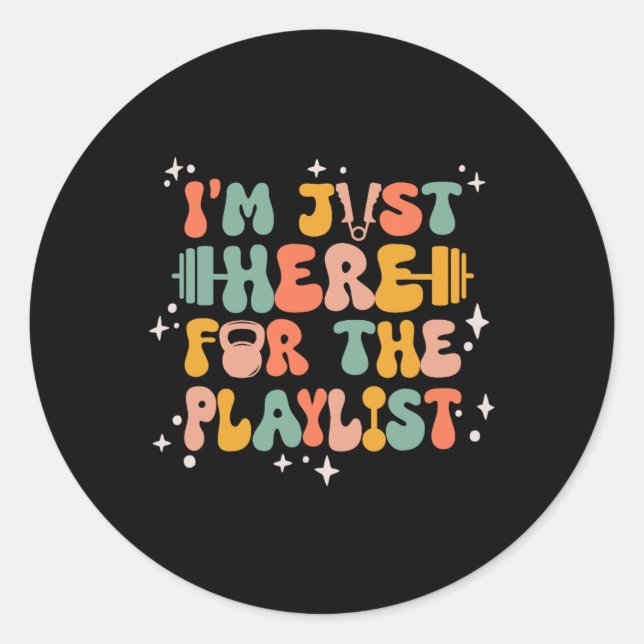 Sticker Rond Poids Drôle Gymnase Exercice Femmes (Devant)