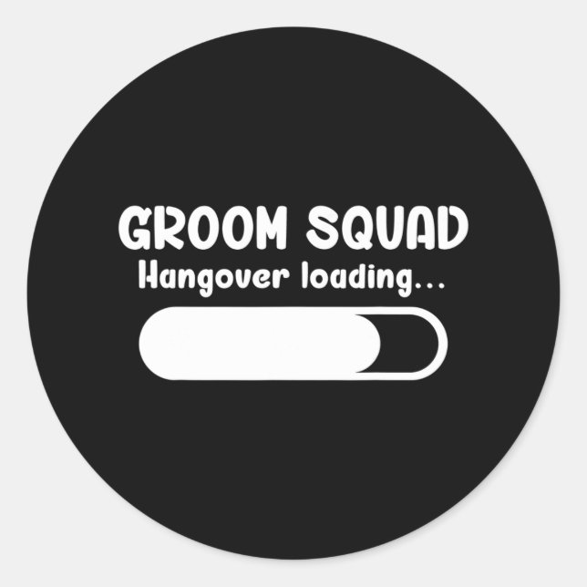 Sticker Rond Poignée de la salle Chargement Groomsmen Bachelor  (Devant)