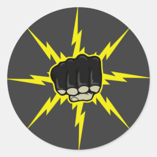 Sticker Rond Poing de foudre