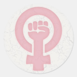Sticker Rond Poing féministe