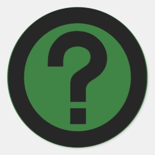 Sticker Rond Point de question Poser la ponctuation du symbole 