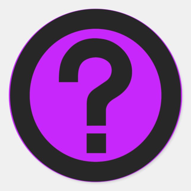 Sticker Rond Point de question Poser la ponctuation du symbole  (Devant)
