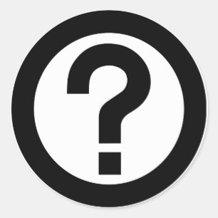 Sticker Rond Point de question Poser la ponctuation du symbole 
