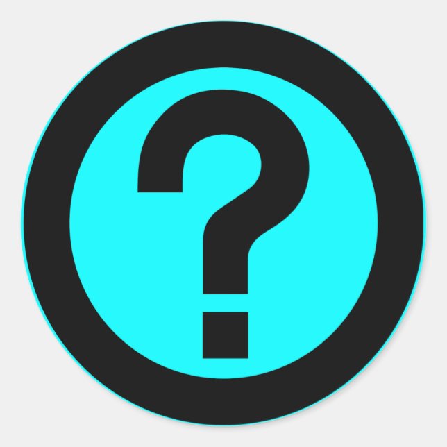 Sticker Rond Point de question Poser la ponctuation du symbole  (Devant)