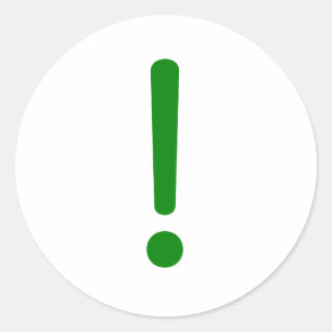 Sticker Rond Point d'exclamation ! Rose jaune vert