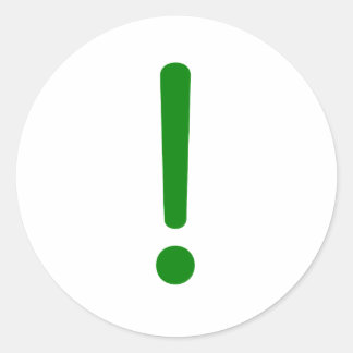 Sticker Rond Point d'exclamation ! Rose jaune vert