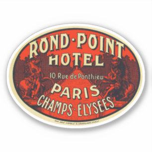 Sticker Rond Point Hotel Paris Chaps Elysees