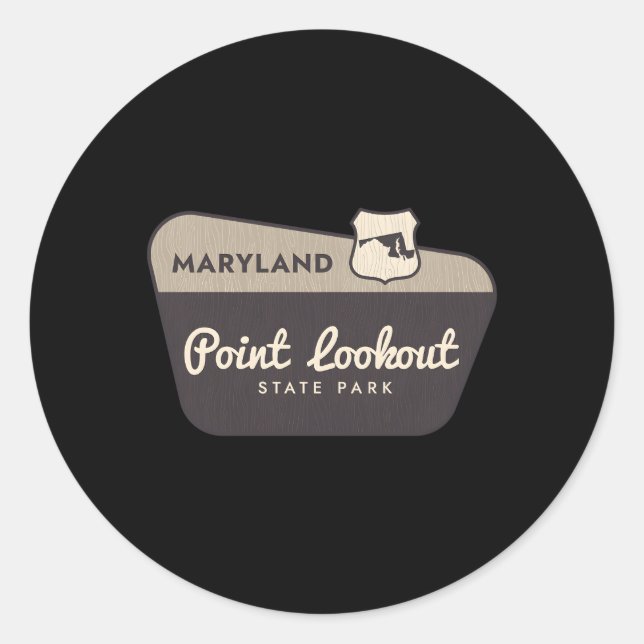 Sticker Rond Point Lookout State Park Maryland Affiche de bienv (Devant)