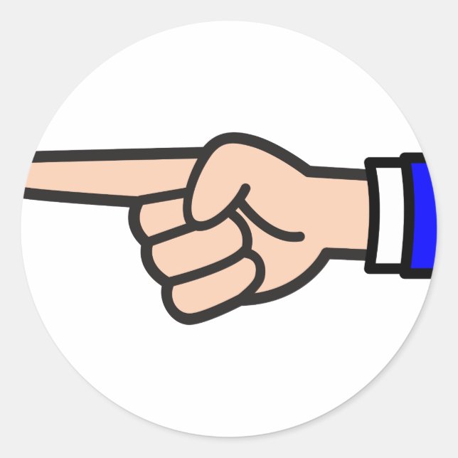Sticker Rond Pointe du doigt (Devant)