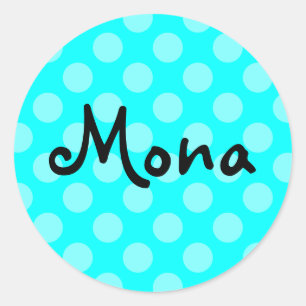 Sticker Rond Pointillé Aqua Clair Personnalisé