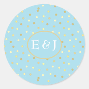 Sticker Rond Points Confetti Pastel Blue or tendance Personnali
