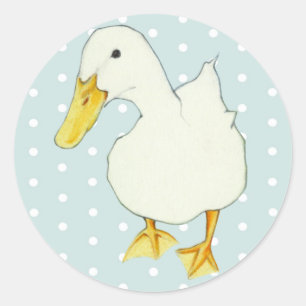 Sticker rond points de baiser de canard