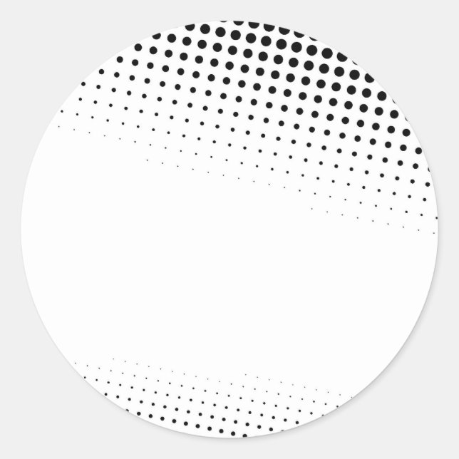 Sticker Rond Points demi-teintes noir et blanc texturés (Devant)