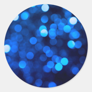 Sticker Rond Points lumineux bleus Abstraits