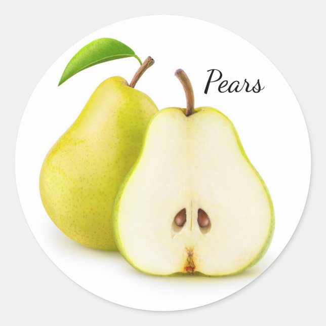 Sticker Rond Poires jaunes (Devant)