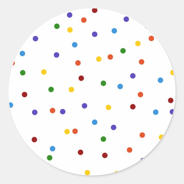 Sticker Rond Pois arc-en-ciel (Devant)