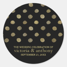 Pois Black & Gold moderne mariage pour