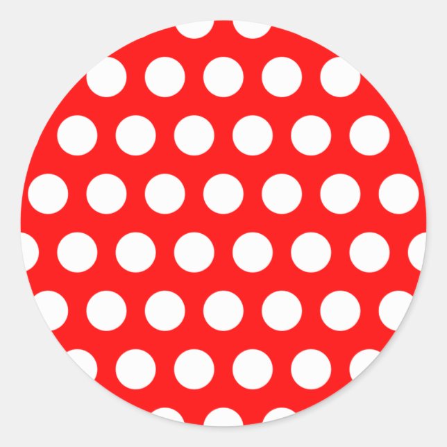 Sticker Rond Pois blancs (Devant)