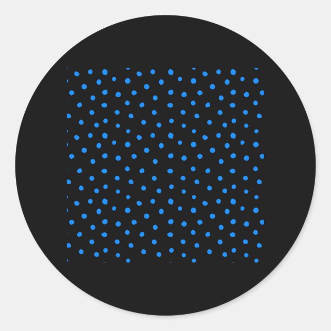 Sticker Rond Pois bleu (Devant)