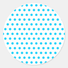 Sticker Rond Pois bleu Aqua