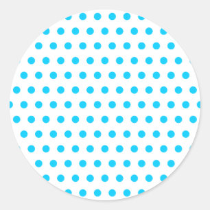 Sticker Rond Pois bleu Aqua