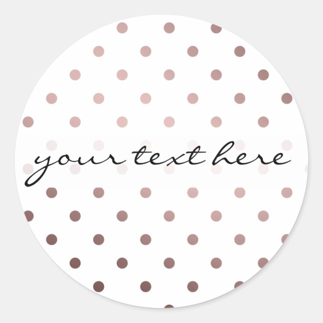 Sticker Rond pois d'or rose élégant (Devant)