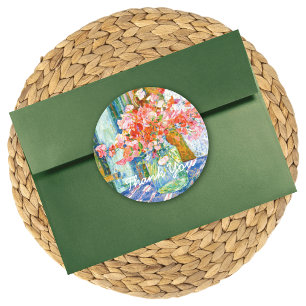 Sticker Rond Pois doux dans un pot Mason