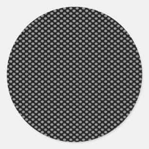 Sticker Rond Pois gris sur le noir