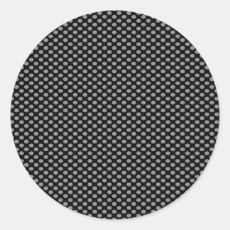 Sticker Rond Pois gris sur noir