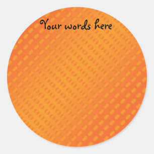 Sticker Rond Pois orange sur arrière - plan orange