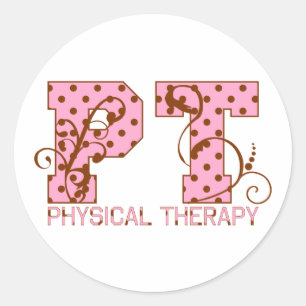 Sticker Rond pois rose et marron