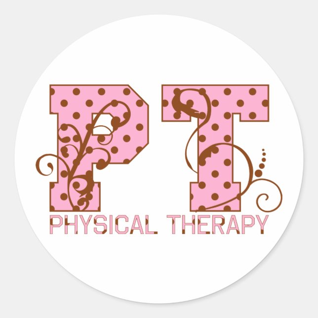 Sticker Rond pois rose et marron (Devant)