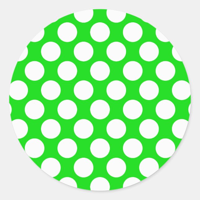 Sticker Rond Pois sur le vert (Devant)