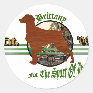 Sticker Rond Poison d'American Brittany Spaniel
