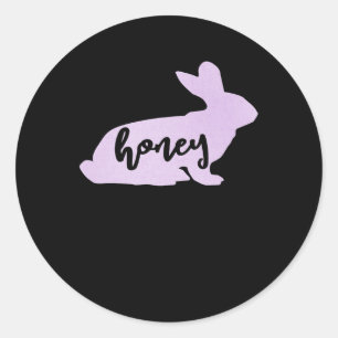 Sticker Rond Poison de Honey Bunny Rabbit Easter   Bunny