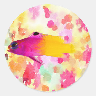 Sticker Rond Poisson
