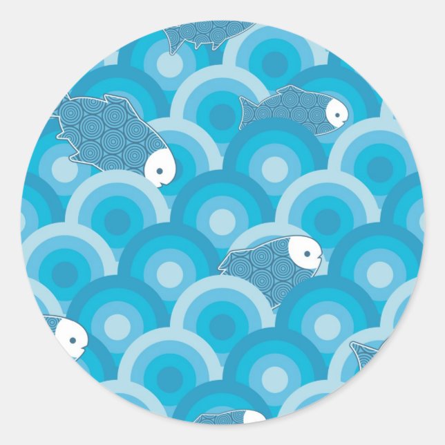 Sticker Rond Poisson (Devant)