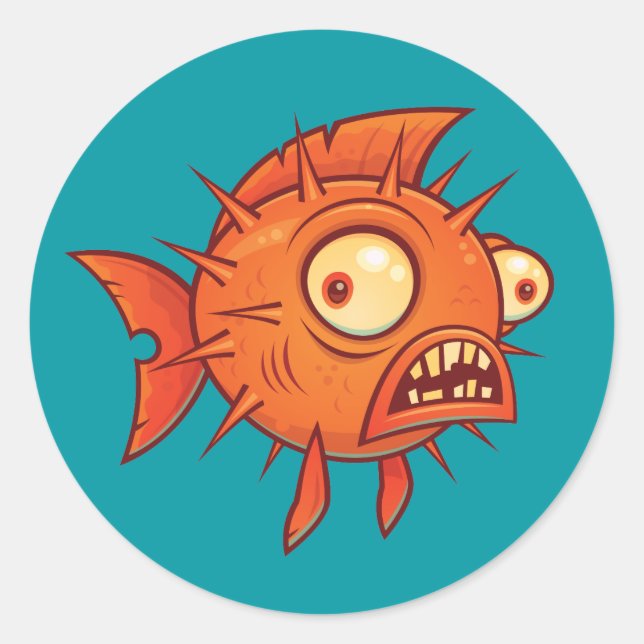 Sticker Rond Poisson (Devant)