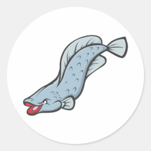 Sticker Rond Poisson d'eau douce Mad Arapaima