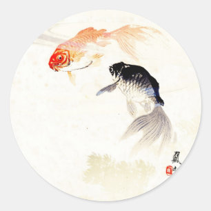 Sticker Rond Poisson d'or