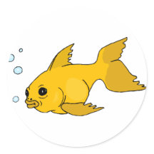 Poisson d'or mousseux
