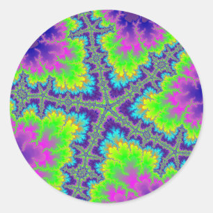 Sticker Rond Poisson-étoile de récif pourpre