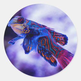 Sticker Rond Poisson Mandarin Goby