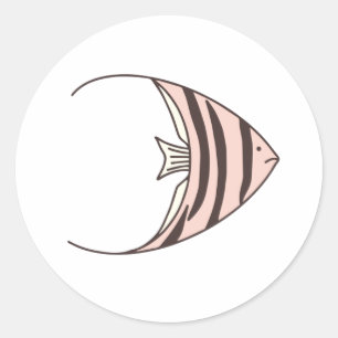 Sticker Rond Poisson mignon