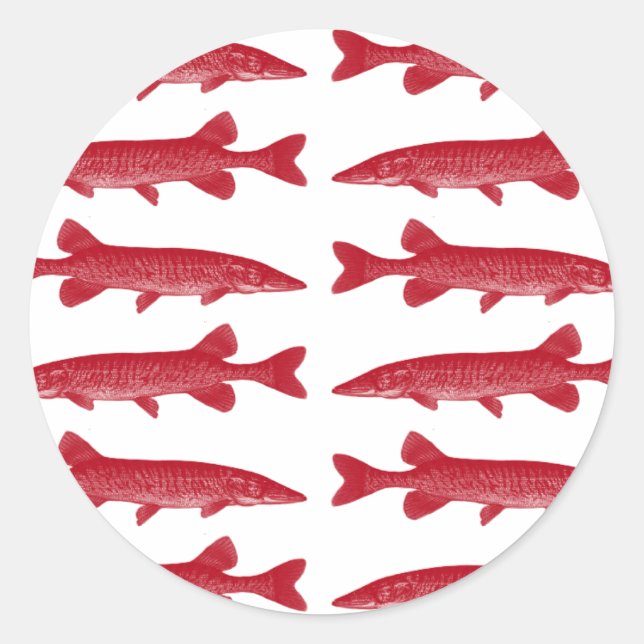 Sticker Rond Poisson roux (Devant)