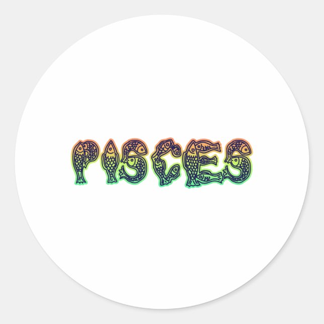 Sticker Rond Poissons (Devant)