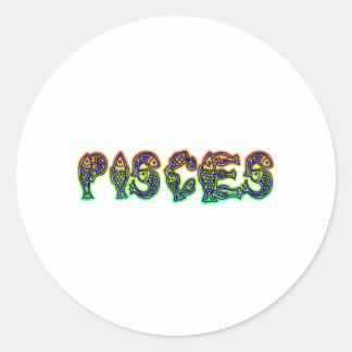 Sticker Rond Poissons