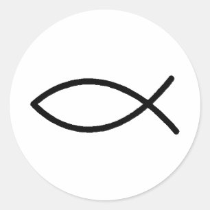 Sticker Rond Poissons chrétiens